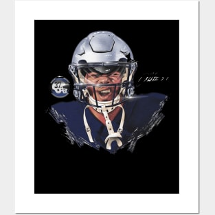 Damien Harris New England Platinum Posters and Art